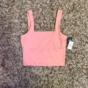 Hollister Pink Square Neck Crop Tank Top